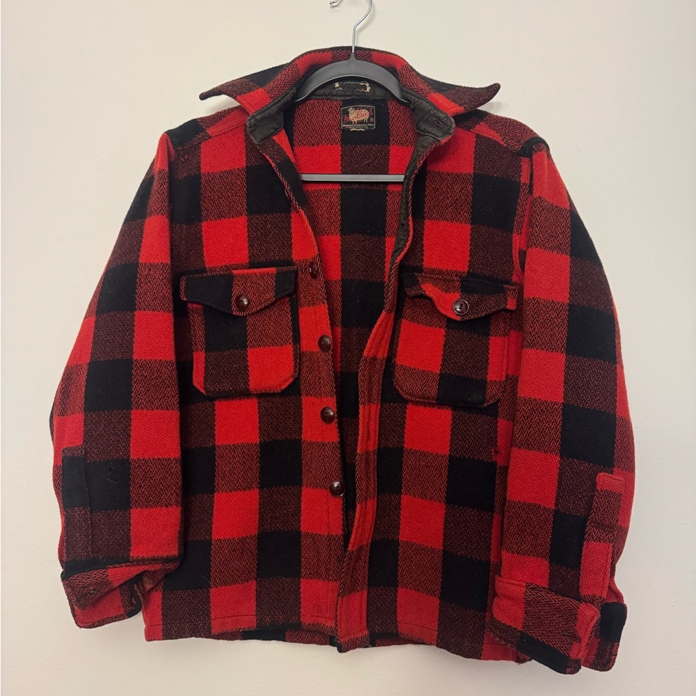 Woolrich red checked sweater